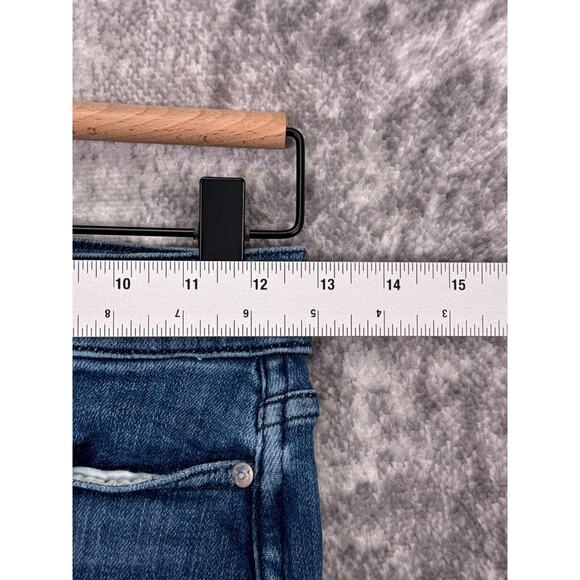 AYR Jeans 26 Womens The Riser Skinny High Waist Dark Wash Raw Hem Denim - Picture 11 of 16